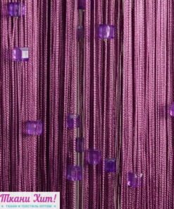 Кисея с камнями "фиолетовая"